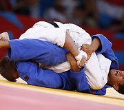 Dziudo kovotojas Lasha Shavdatuashvili i&scaron; Gruzijos laimėjo aukso medalį ik 66 kg kategorijoje