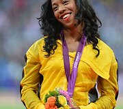 Jamaikos bėgikė Shelly-Ann Fraser-Pryce 