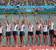 JAV irkluotojos Mary Whipple, Caryn Davies, Caroline Lind, Eleanor Logan, Meghan Musnicki, Taylor Ritzel, Esther Lofgren, Zsuzsanna Francia ir Erin Cafaro