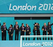 JAV vandensvydininkės laimėjo aukso medalius Londono olimpinėse žaidynėse