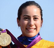 Mariana Pajon i&scaron; Kolumbijos laimėjo aukso medalį BMX dviračių lenktynėse