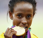 Meseret Defar i&scaron; Etiopijos laimėjo aukso medalį 5000 m bėgimo rungtyje