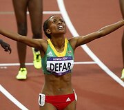 Meseret Defar i&scaron; Etiopijos laimėjo aukso medalį 5000 m bėgimo rungtyje