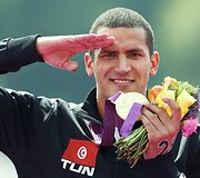 Oussama Mellouli i&scaron; Tuniso laimėjo aukso medalį 10 km plaukimo maratone