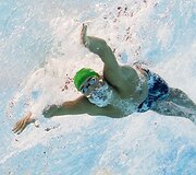 Pietų Afrikos plaukikas Chadas le Closas laimėjo aukso medalį 200 m plaukimo peteli&scaron;ke rungtyje