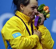 Sunkumų kilnotoja Svetlana Podobedova i&scaron; Kazakstano