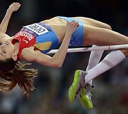 &Scaron;uolininkė į auk&scaron;tį Anna Chicherova i&scaron; Rusjios