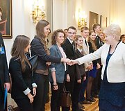 Prezidentė Dalia Grybauskaitė priėmė moksleivius