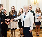 Prezidentė Dalia Grybauskaitė priėmė moksleivius