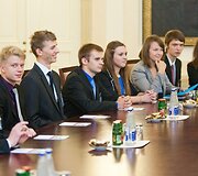 Prezidentė Dalia Grybauskaitė priėmė moksleivius
