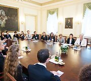 Prezidentė Dalia Grybauskaitė priėmė moksleivius