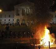 Protestas prie Portugalijos parlamento