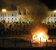 Protestas prie Portugalijos parlamento