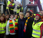 Dalia Grybauskaitė Briuselyje susitiko su ūkininkais