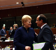 Dalia Grybauskaitė ir Franois Hollande'as