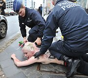 &bdquo;Femen&ldquo; aktyvisčių protestas Briuselyje