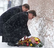 Lietuvos premjeras Algirdas Butkevičius ir Lavijos premjeras Valdis Dombrovskis