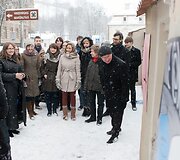 Studentų akcijos akimirka