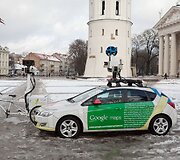 &bdquo;Google Street View&ldquo; dviratis ir automobilis