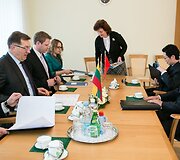 Algirdo Butkevičiaus ir Zengweno Liu susitikimo akimirka