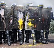 Protestas prie &bdquo;Goodyear Dunlop&ldquo; bustinės Prancūzijoje