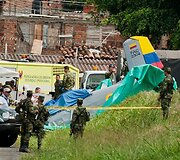 Kolumbijos aviacijos mokykloje nukritęs T-34 lėktuvas