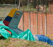 Kolumbijos aviacijos mokykloje nukritęs T-34 lėktuvas