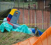 Kolumbijos aviacijos mokykloje nukritęs T-34 lėktuvas
