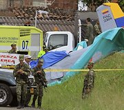 Kolumbijos aviacijos mokykloje nukritęs T-34 lėktuvas