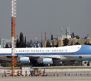 JAV prezidento Baracko Obamos lėktuvas Izraelyje