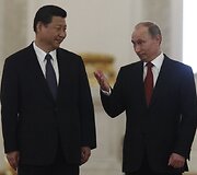 Kinijos prezidentas Xi Jinpingas ir Rusijos prezidentas Vladimiras Putinas