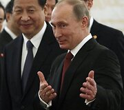 Kinijos prezidentas Xi Jinpingas ir Rusijos prezidentas Vladimiras Putinas