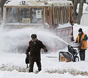 Kijeve valomas sniegas
