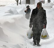 Sniego pusnys Kijeve