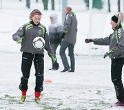 Lietuvos moterų futbolo rinktinės treniruotė