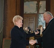 Dalia Grybauskaitė ir Norvegijos karalius Haraldas V