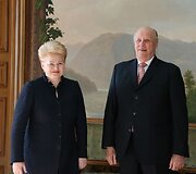 Dalia Grybauskaitė ir Norvegijos karalius Haraldas V