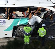 Prahoje sudužęs autobusas