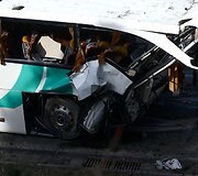 Prahoje sudužęs autobusas