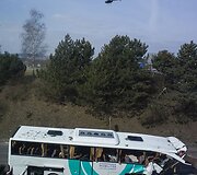 Prahoje sudužęs autobusas