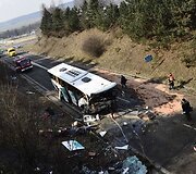 Prahoje sudužęs autobusas