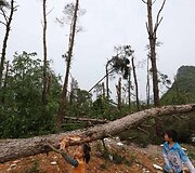 Tornado padariniai Kinijoje