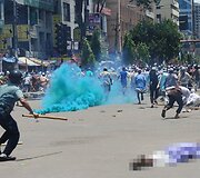 Banglade&scaron;o policija susirėmė su islamistų demonstrantais.