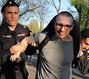 Gorkio parke policija sulaikė protestuotojus 