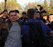 Gorkio parke policija sulaikė protestuotojus 