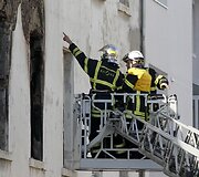 Gaisro padariniai apleistoje gamykloje 