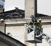 Gaisro padariniai apleistoje gamykloje 