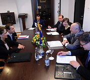 Europos gynybos agentūros direktorė Claude-France Arnould lankėsi Kra&scaron;to apsaugos ministerijoje