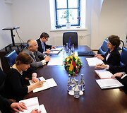 Europos gynybos agentūros direktorė Claude-France Arnould lankėsi Kra&scaron;to apsaugos ministerijoje