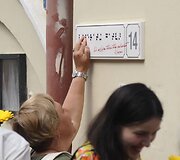 Vilniaus senamiestyje pagerbtas kultūros veikėjas Antanas Jonynas